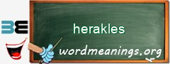 WordMeaning blackboard for herakles